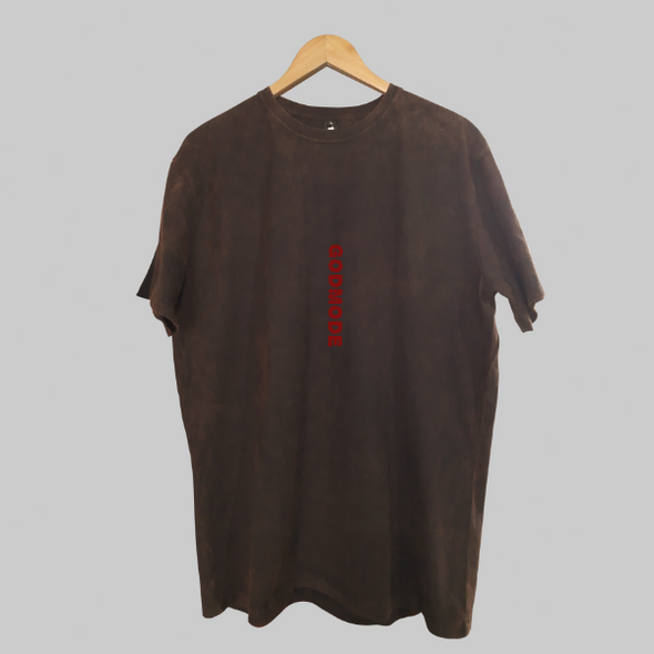 BLACK SANDWASHED ORGANIC T SHIRT